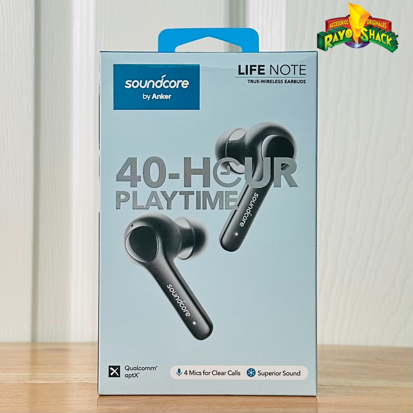 Auriculares inalámbricos Soundcore Anker Life Note True con 4 micrófonos,  40 horas de reproducción, reducción de ruido CVC 8.0, controlador de