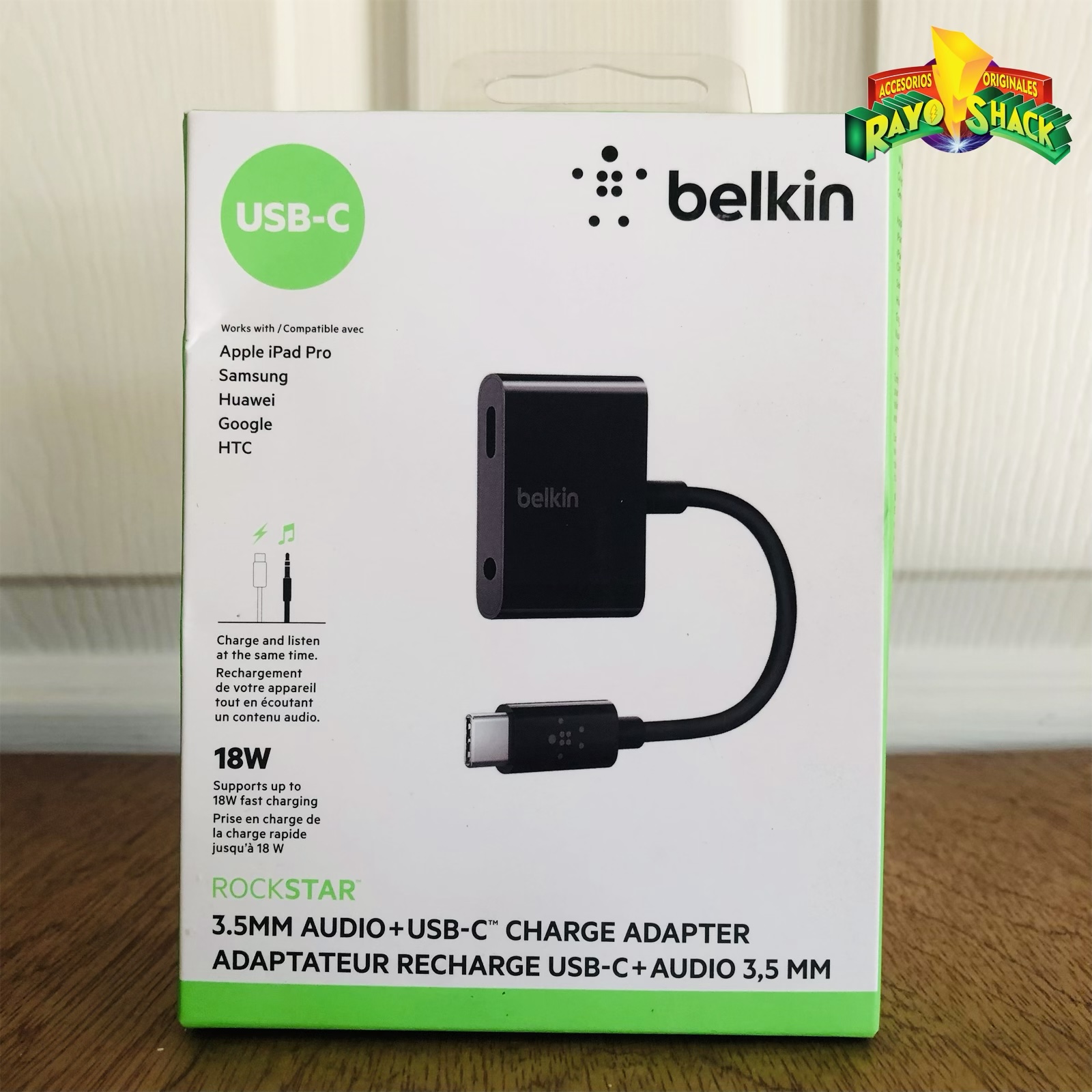 Adaptador de audio + carga Lightning RockStar™ de Belkin